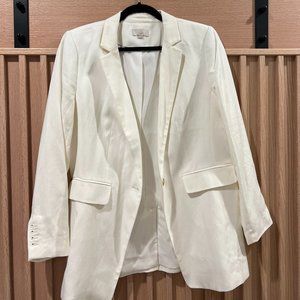 Loft White Long Women's Blazer Size 12